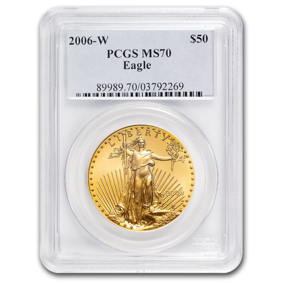 2006-W 1 oz Burnished Gold Eagle MS-70 PCGS 2006-W 1 oz Burnished Gold Eagle MS-70 PCGS